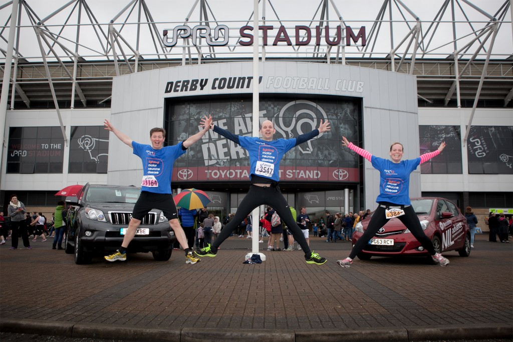 Happy charity runnsers at the Derby 10k 2014