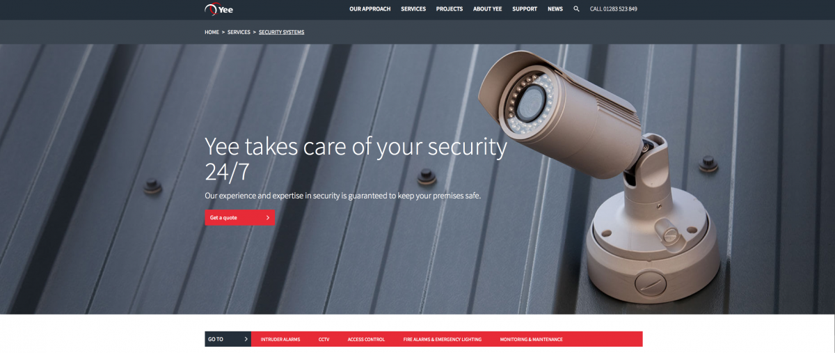 security camera web banner