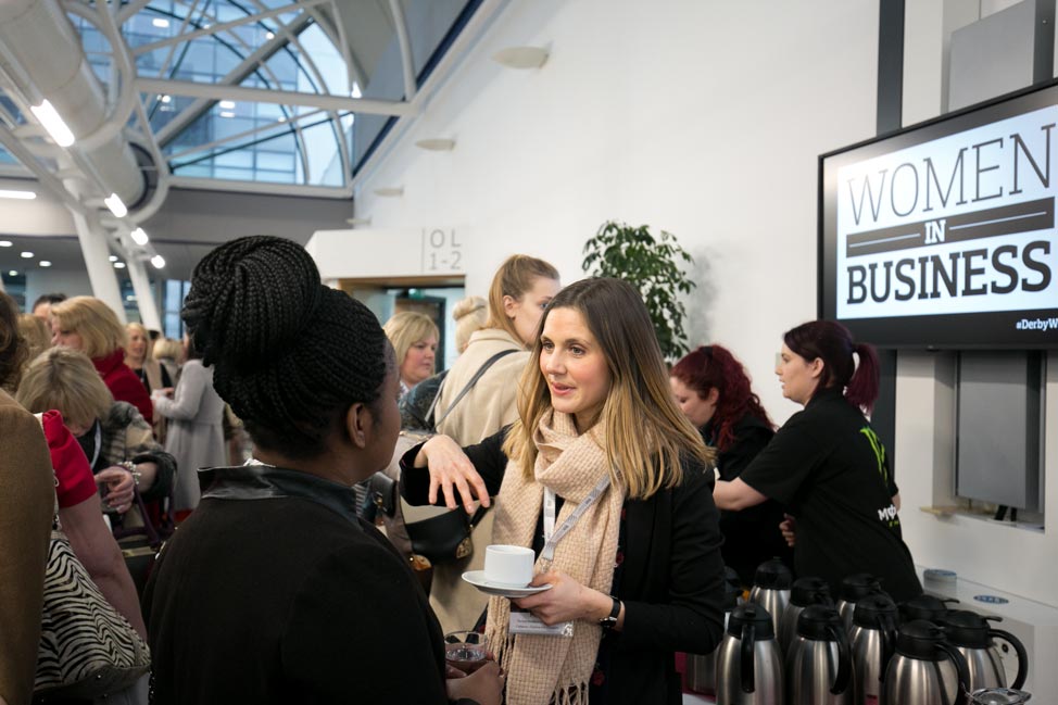 Women networking at women in business event