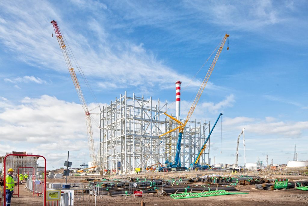 Steel work and tower cranes by Construction Photographer Matthew Jones