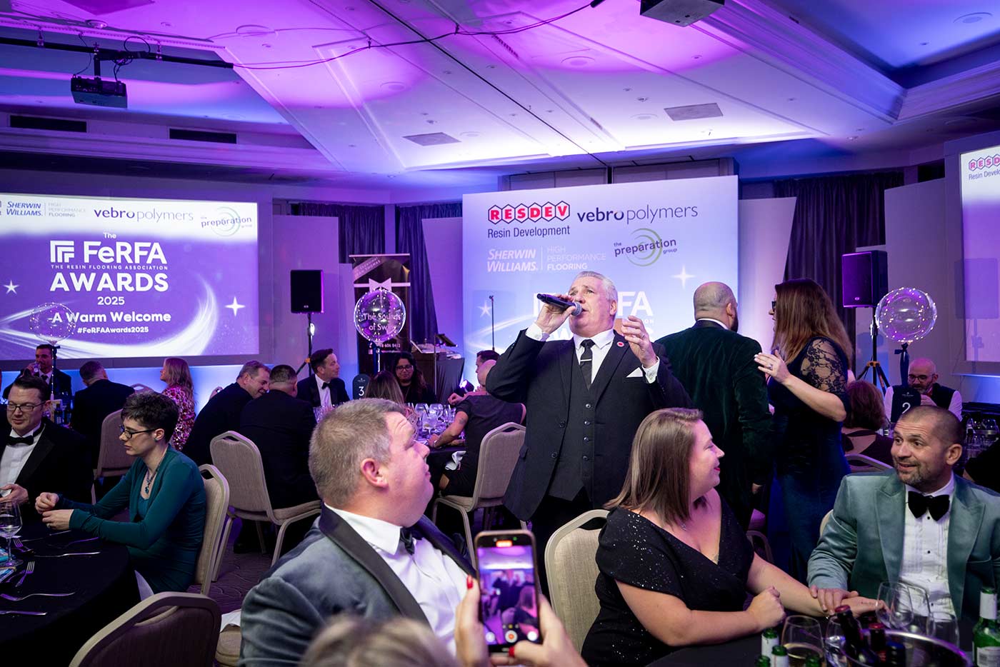 Corporate awards event and Celebration dinner at Nottingham East Midlands Conference Centre photographed by Matthew Jones
